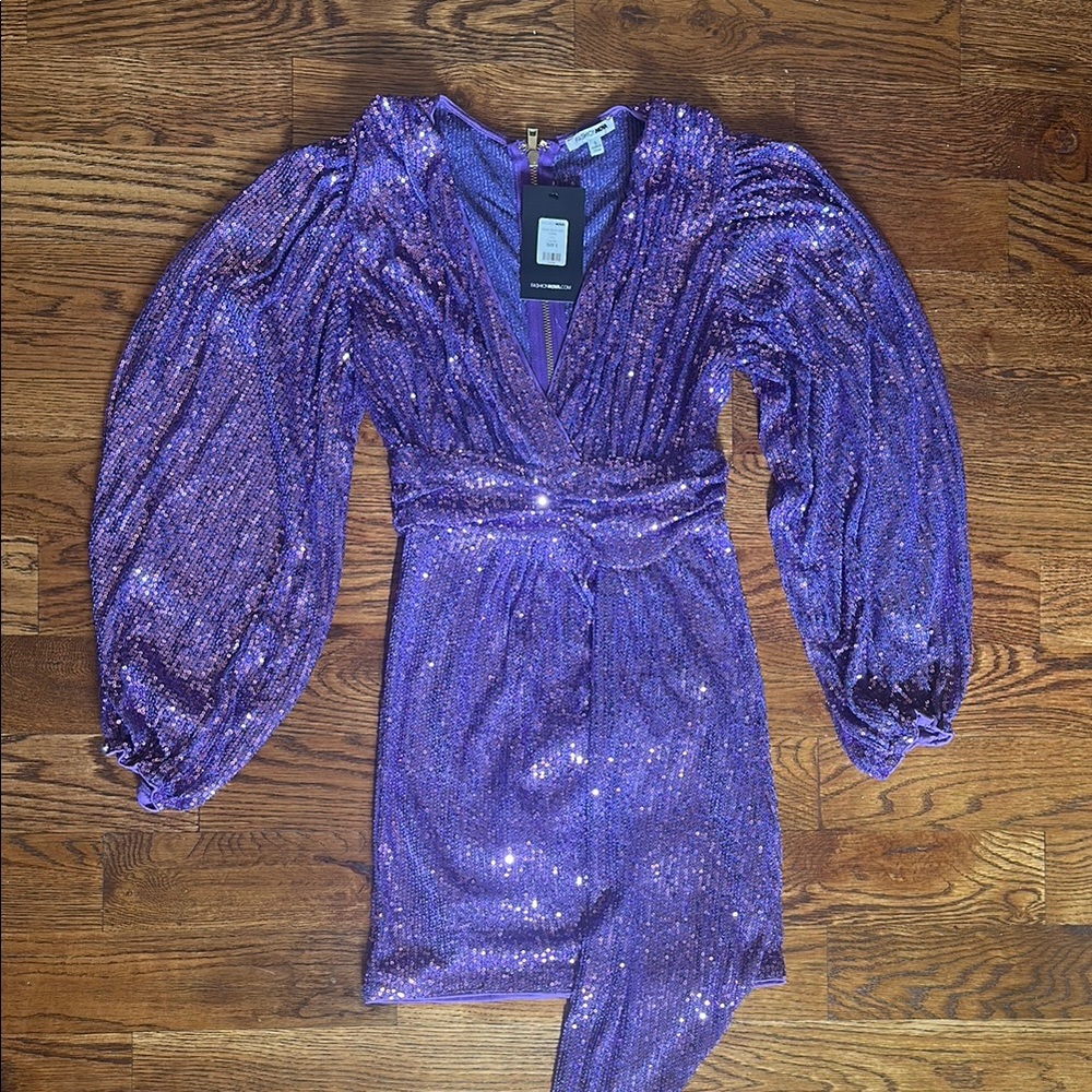 Purple Sequin Dress Size Small